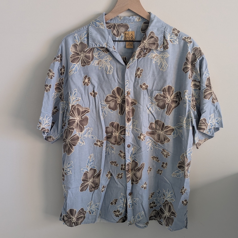 Jos A Bank 100% Silk Shirt